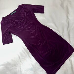 Lauren by Ralph Lauren‎ dress dark plum purple size 8